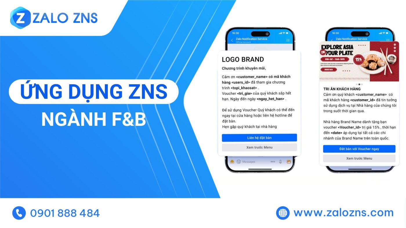 Ứng dụng ZNS ngành F&B