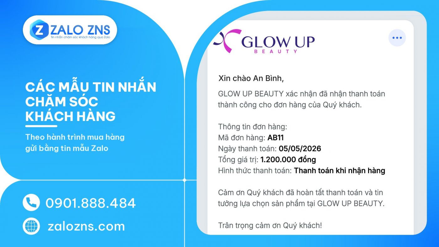 Các mẫu tin nhắn chăm sóc khách hàng theo hành trình chuẩn 2026